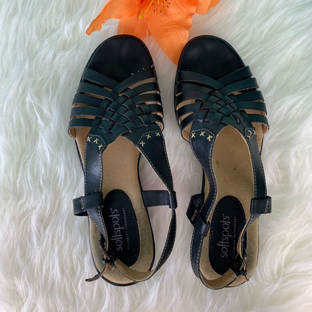 Softspots black slingback sandal